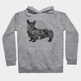 Pembroke Welsh Corgi dog black and white Hoodie